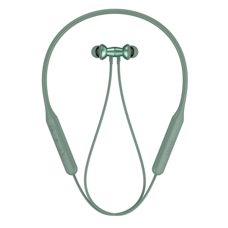 YISON earphones E20 με μαγνήτη, Bluetooth, 12mm, 250mAh, πράσινα - Image 3