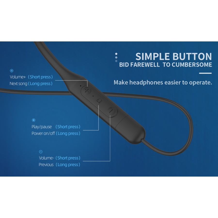 YISON earphones E20 με μαγνήτη, Bluetooth, 12mm, 250mAh, πράσινα - Image 4