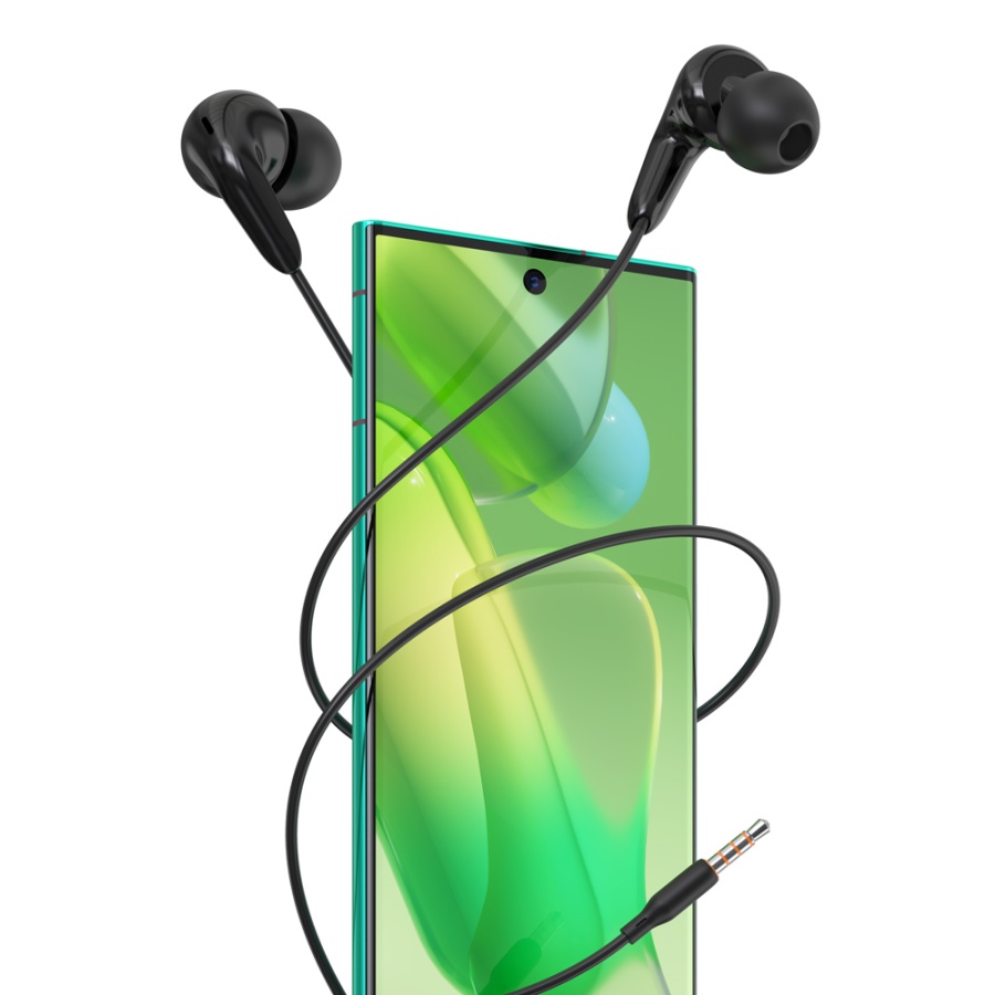 CELEBRAT earphones με μικρόφωνο G26, 3.5mm σύνδεση, Φ10mm, 1.2m, μαύρα - Image 2