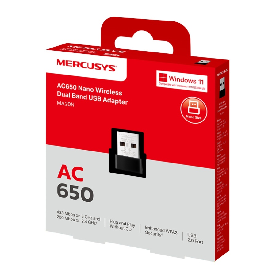 MERCUSYS ασύρματος USB αντάπτορας δικτύου MA20N, 650Mbps AC650, Ver 1.0 - Image 8