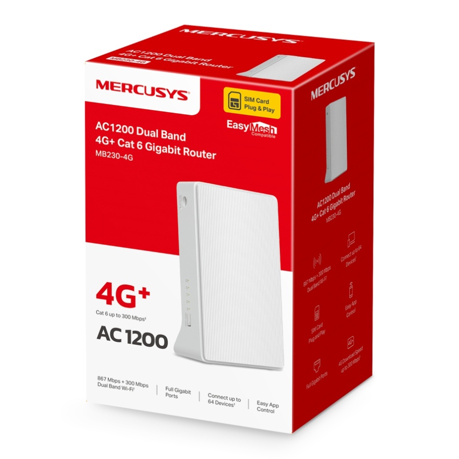 MERCUSYS router MB230-4G, 4G+ Cat6, 1200Mbps AC1200, Ver 1.0 - Image 8