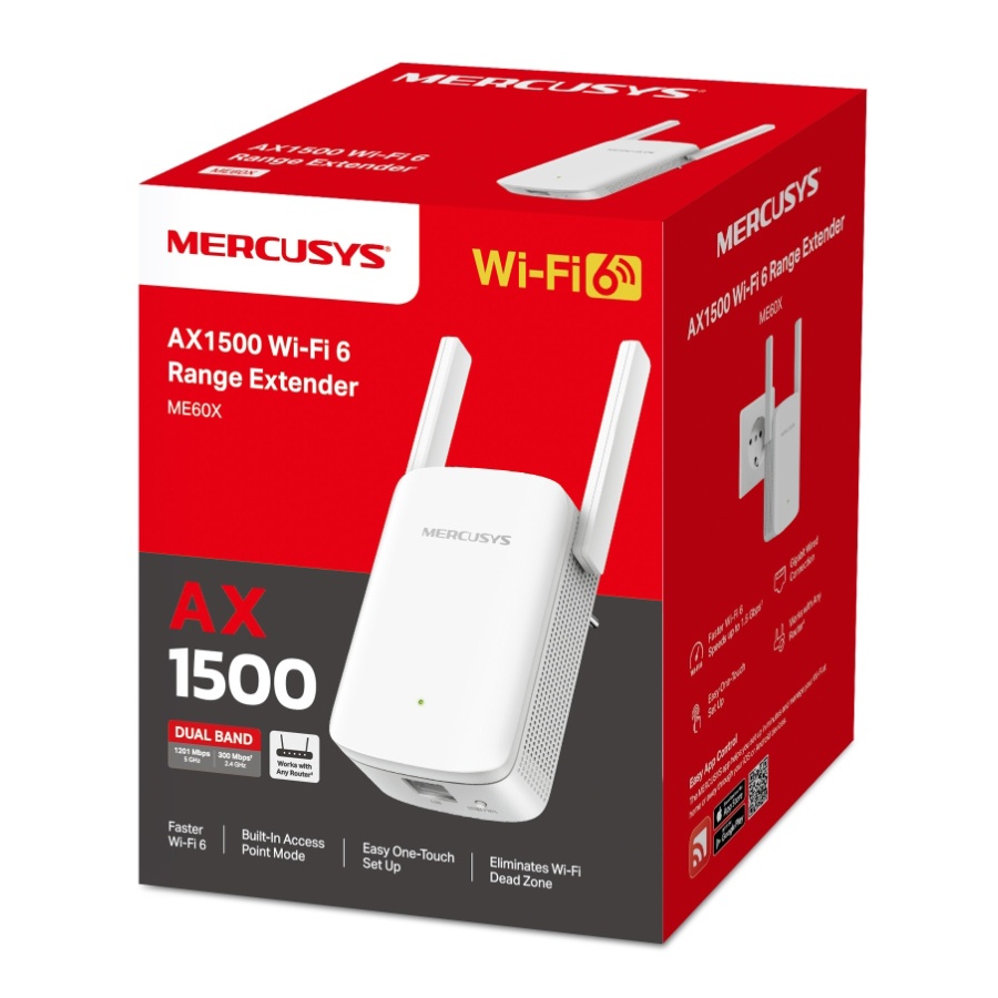 MERCUSYS range extender ME60X, WiFi 6, 1500Mbps AX1500, Ver. 1.0 - Image 8