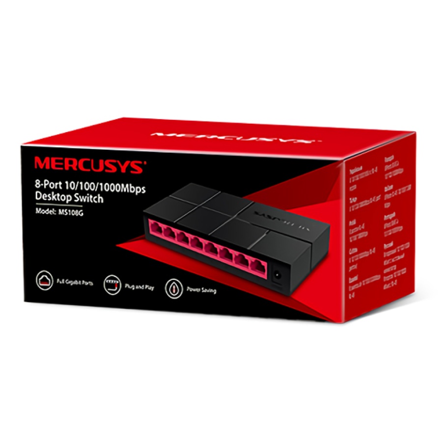 MERCUSYS Desktop Switch MS108G, 8x 10/100/1000 Mbps, Ver. 1 - Image 4