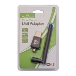POWERTECH ασύρματος USB αντάπτορας δικτύου PT-1042, 600Mbps, 2.4/5GHz - Image 4