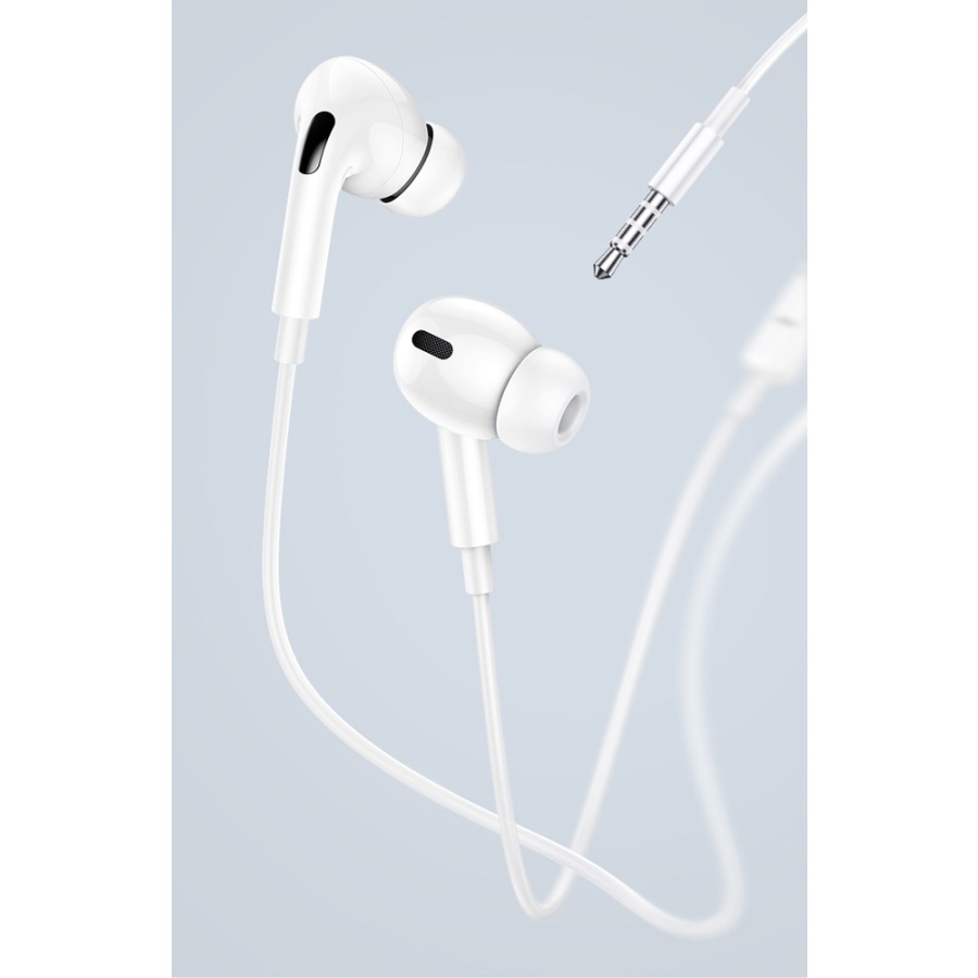 USAMS earphones με μικρόφωνο EP-41, 3.5mm σύνδεση, Φ10mm, 1.2m, λευκά - Image 5