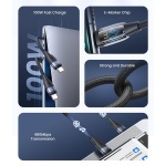 USAMS καλώδιο USB-C σε USB-C US-SJ633, 100W PD, 2m, μαύρο - Image 2
