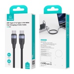 USAMS καλώδιο USB-C σε USB-C US-SJ633, 100W PD, 2m, μαύρο - Image 4
