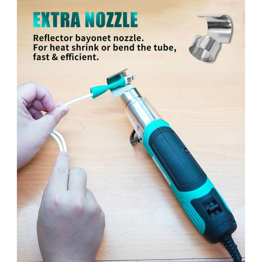 PROSKIT μίνι πιστόλι θερμού αέρα SS-628F, 250/500W, 350/500 °C - Image 6