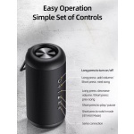 USAMS φορητό ηχείο YX008, 10W, Bluetooth/3.5mm, 1800mAh, IPX6, μαύρο - Image 4