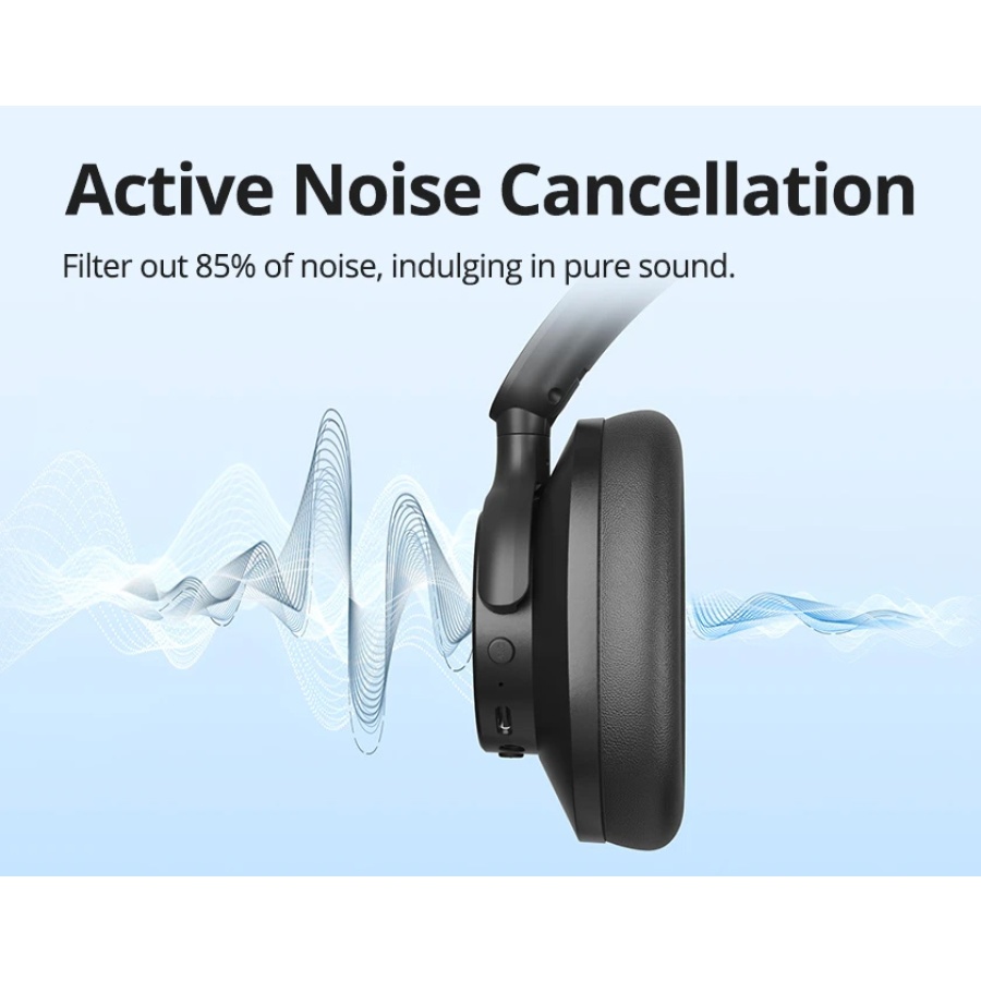 TRONSMART headphones Sounfii Q20, ασύρματα & ενσύρματα, ANC, Φ40mm, 500mAh, μαύρα - Image 2