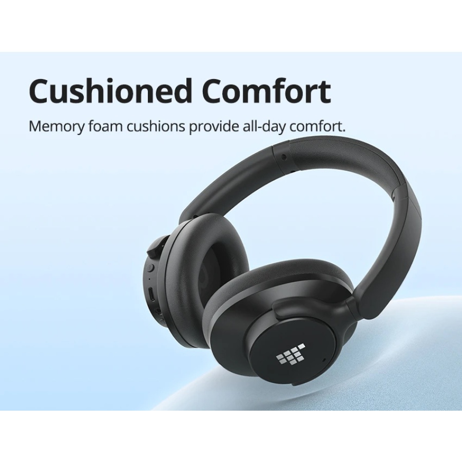 TRONSMART headphones Sounfii Q20, ασύρματα & ενσύρματα, ANC, Φ40mm, 500mAh, μαύρα - Image 3