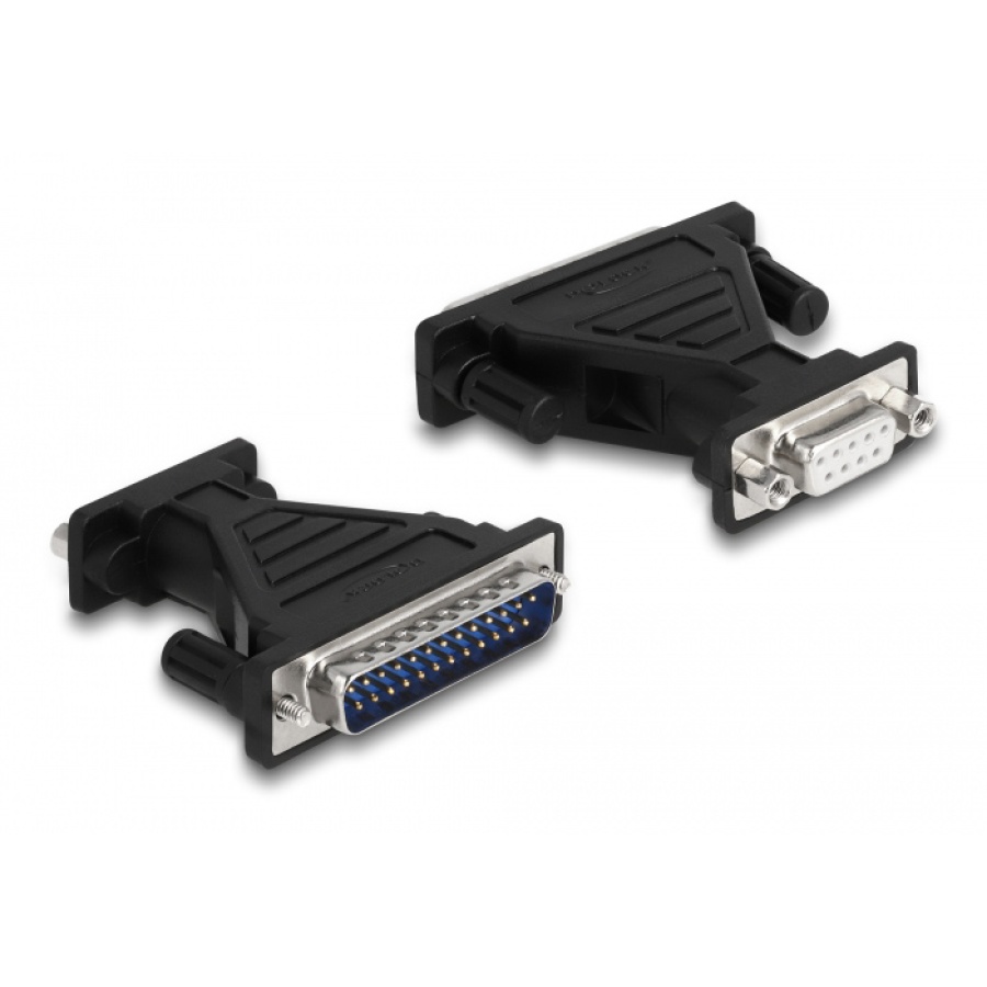 DELOCK καλώδιο USB σε RS-232 DB9 61314 με αντάπτορα DB25, 1.8m, μαύρο - Image 3