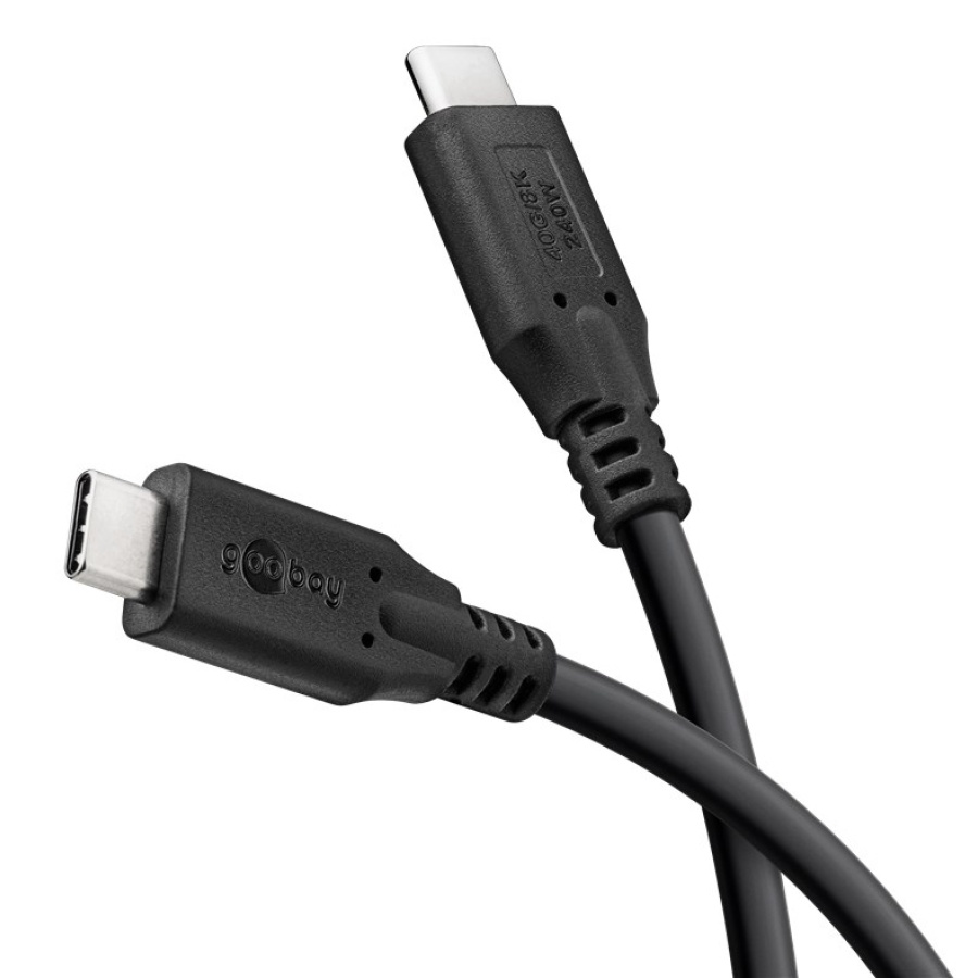 GOOBAY καλώδιο USB-C 74183, USB4, 240W, 40Gbps, 8K/60Hz, 1m, μαύρο - Image 8