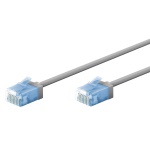 GOOBAY καλώδιο δικτύου 74219, CAT 6A U/UTP, slim, copper, 500MHz, 0.15m, γκρι