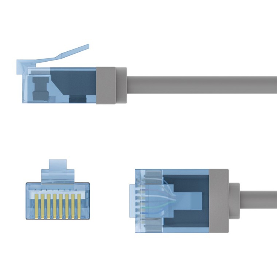 GOOBAY καλώδιο δικτύου 74226, CAT 6A U/UTP, slim, copper, 500MHz, 7.5m, γκρι - Image 7
