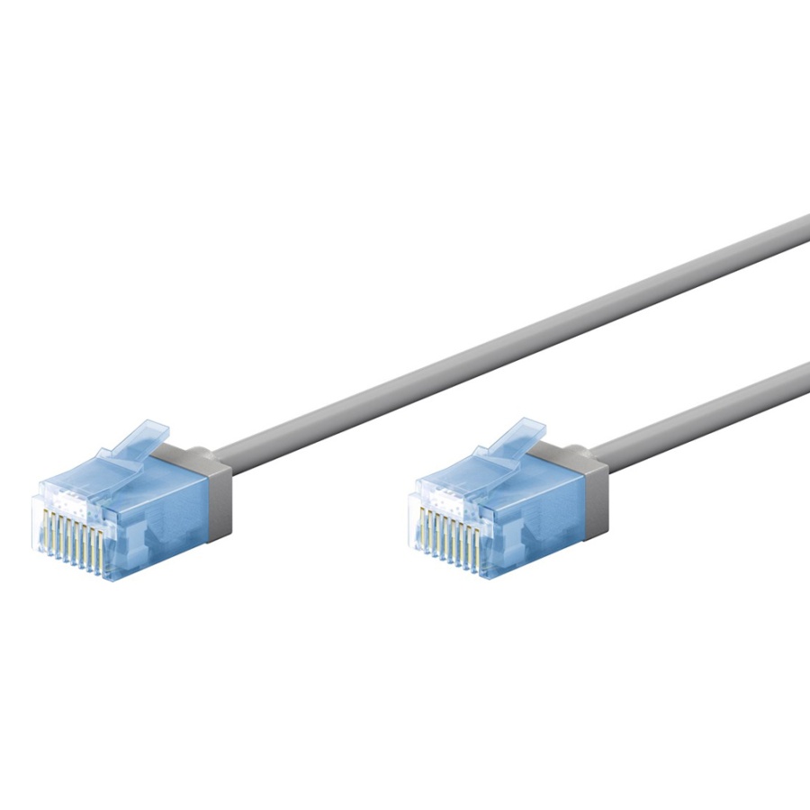 GOOBAY καλώδιο δικτύου 74226, CAT 6A U/UTP, slim, copper, 500MHz, 7.5m, γκρι