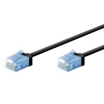 GOOBAY καλώδιο δικτύου 74238, CAT 6A U/UTP, slim, copper, 500MHz, 3m, μαύρο