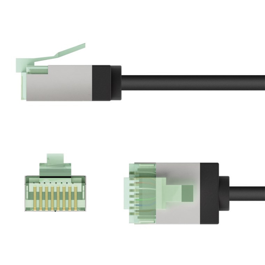 GOOBAY καλώδιο δικτύου 74350, CAT 8.1 U/FTP, slim, copper, 2000MHz, 0.15m, μαύρο - Image 7