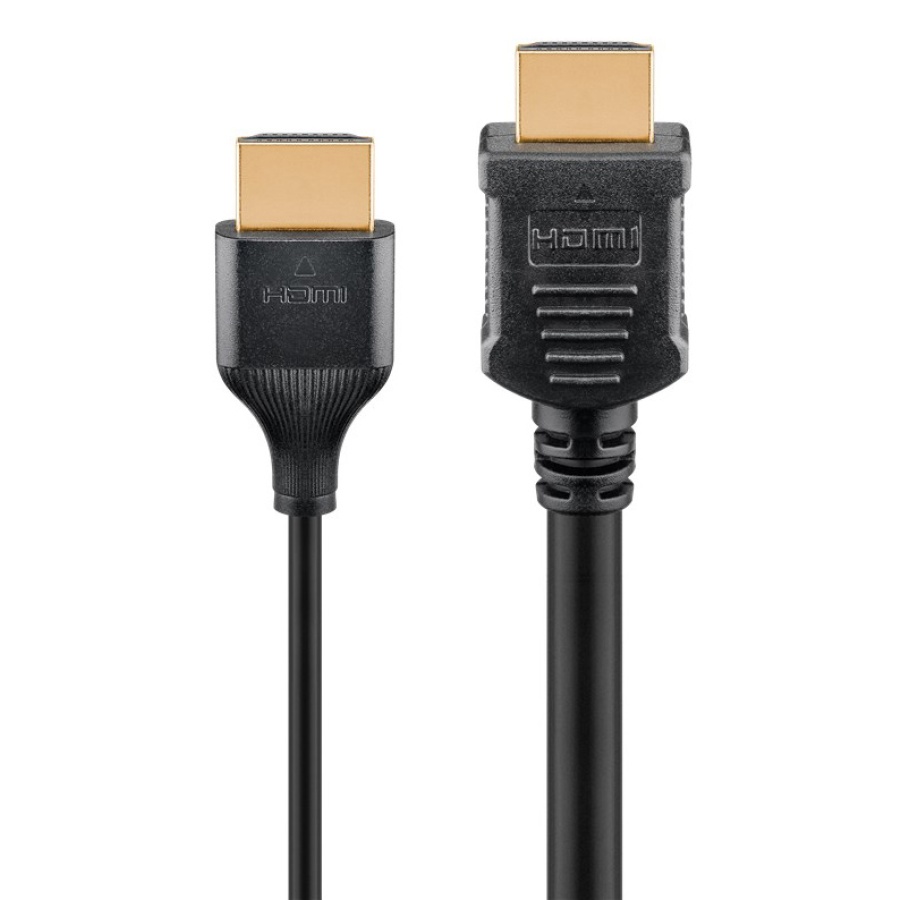 GOOBAY καλώδιο HDMI 75293 με Ethernet, slim, 4K/60Hz, 18 Gbps, 1m, μαύρο - Image 3