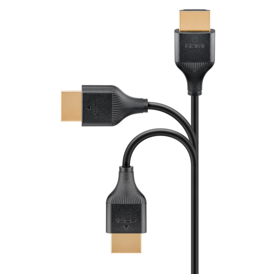 GOOBAY καλώδιο HDMI 75293 με Ethernet, slim, 4K/60Hz, 18 Gbps, 1m, μαύρο - Image 4