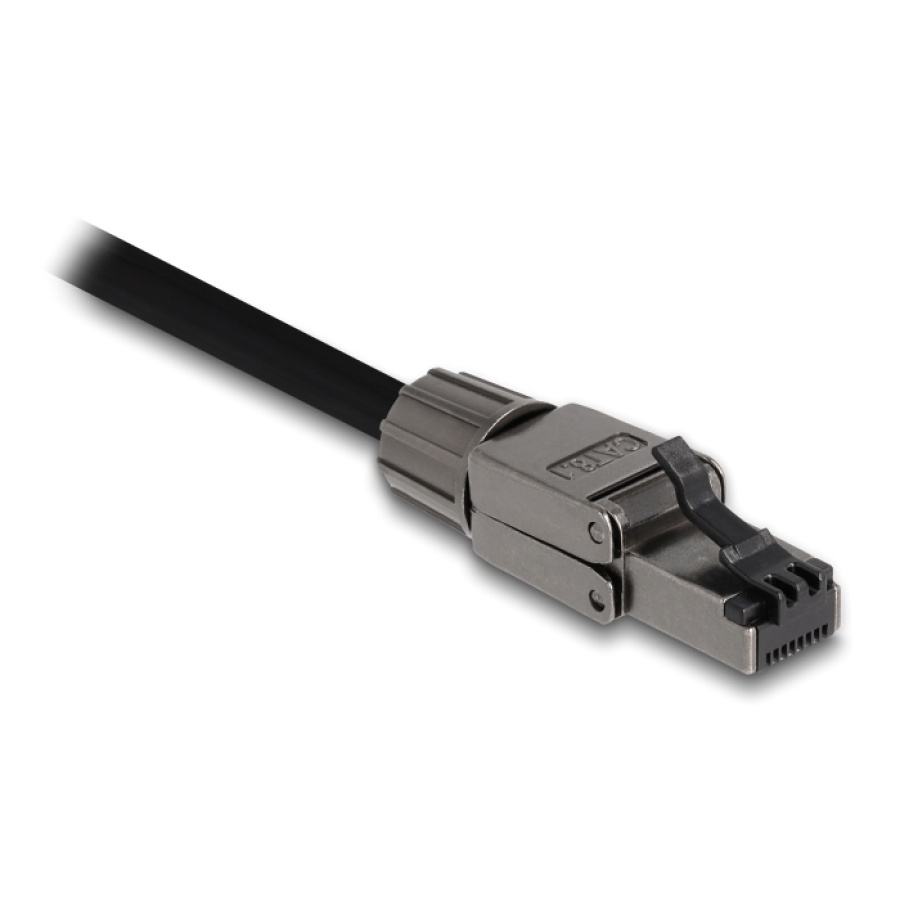 DELOCK βύσμα RJ45 CAT 8.1 STP 86514, tool-free, γκρι - Image 2