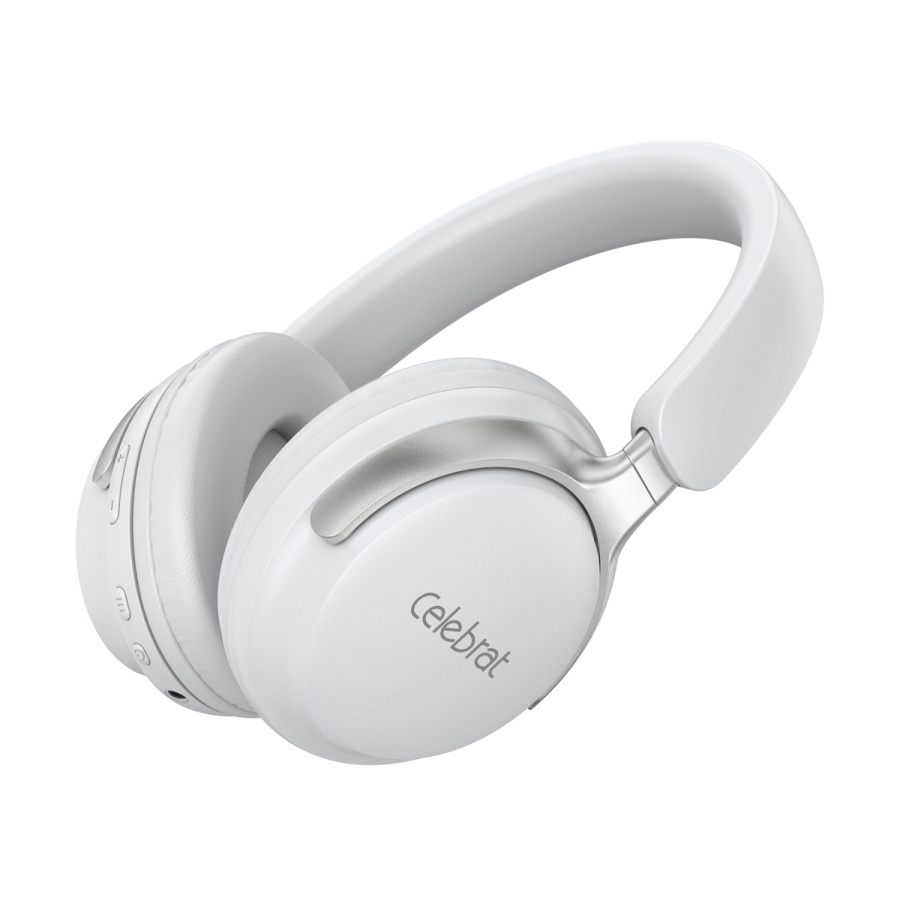 CELEBRAT headphones A40, ασύρματα & ενσύρματα, 40mm, 250mAh, λευκά - Image 3