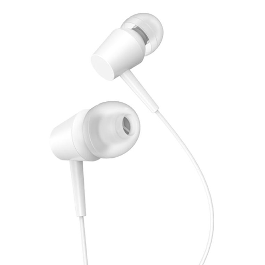KAKUSIGA earphones με μικρόφωνο KSC-1303, 3.5mm σύνδεση, 10mm, 1.1m, λευκά - Image 3