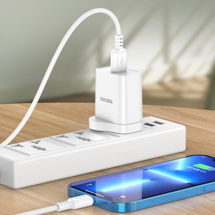 KAKUSIGA καλώδιο Lightning σε USB-C KSC-982, 20W, 480Mbps, 1m, λευκό - Image 2