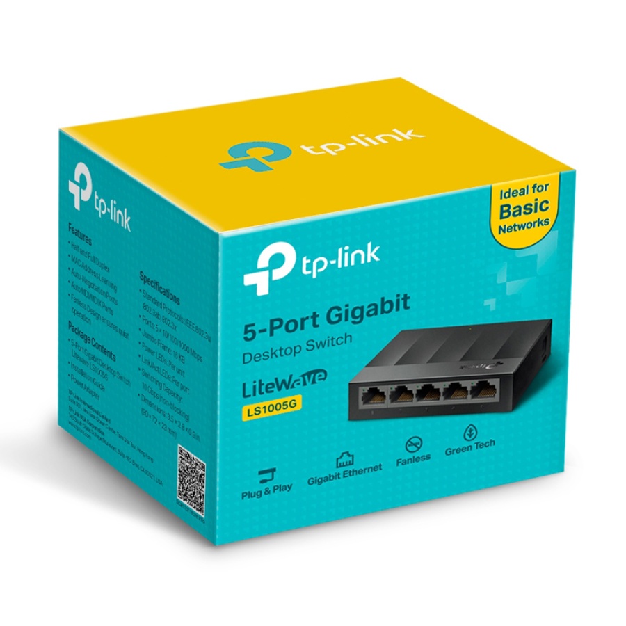 TP-LINK desktop switch LiteWave LS1005G, 5-port 10/100/1000Mbps, Ver 3.0 - Image 5