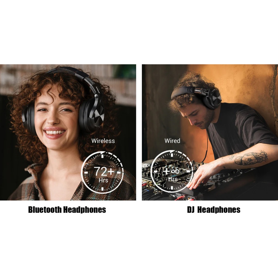 ONEODIO headphones Fusion A70, ενσύρματα/ασύρματα, Hi-Res, 40mm, μαύρο - Image 2