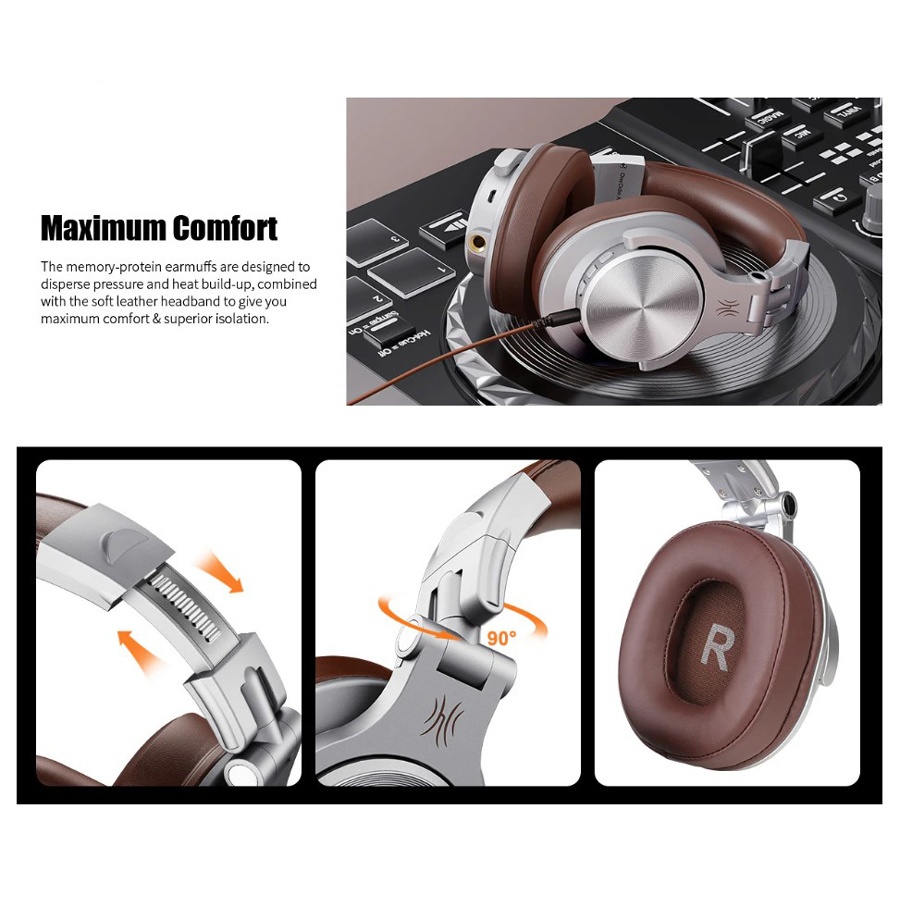 ONEODIO headphones Fusion A70, ενσύρματα/ασύρματα, Hi-Res, 40mm, μαύρο - Image 9