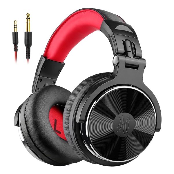 ONEODIO headset Studio Pro 10, 6.35mm & 3.5mm σύνδεση, Hi-Res, 50mm, μαύρο/κόκκινο