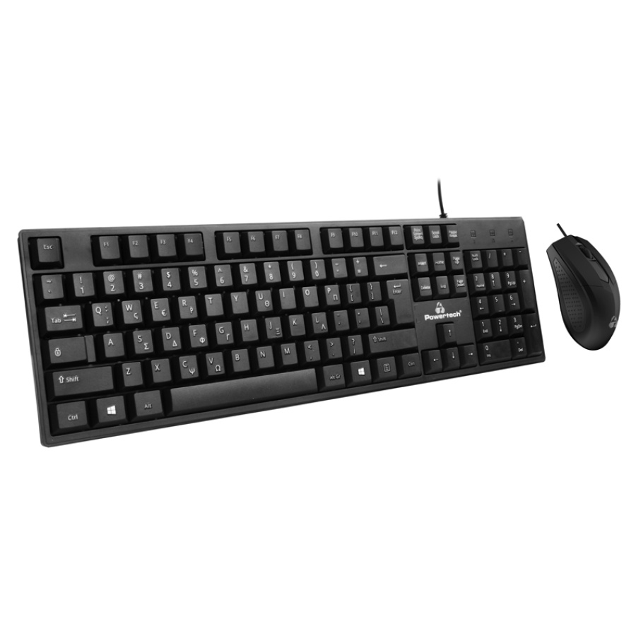 POWERTECH set ποντίκι & πληκτρολόγιο PT-1075, ενσύρματο, 1000DPI, μαύρο - Image 2