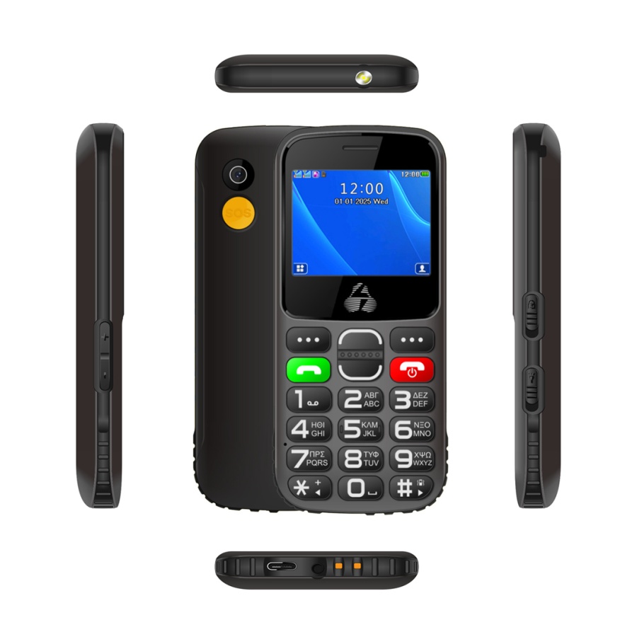 POWERTECH κινητό τηλέφωνο Sentry Eco II, 2.31", dual SIM, με κάμερα, μαύρο - Image 3