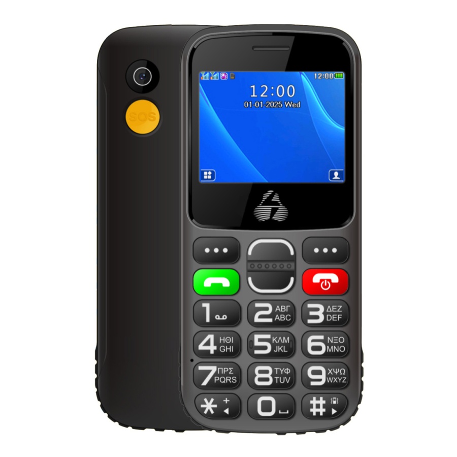 POWERTECH κινητό τηλέφωνο Sentry Eco II, 2.31", dual SIM, με κάμερα, μαύρο