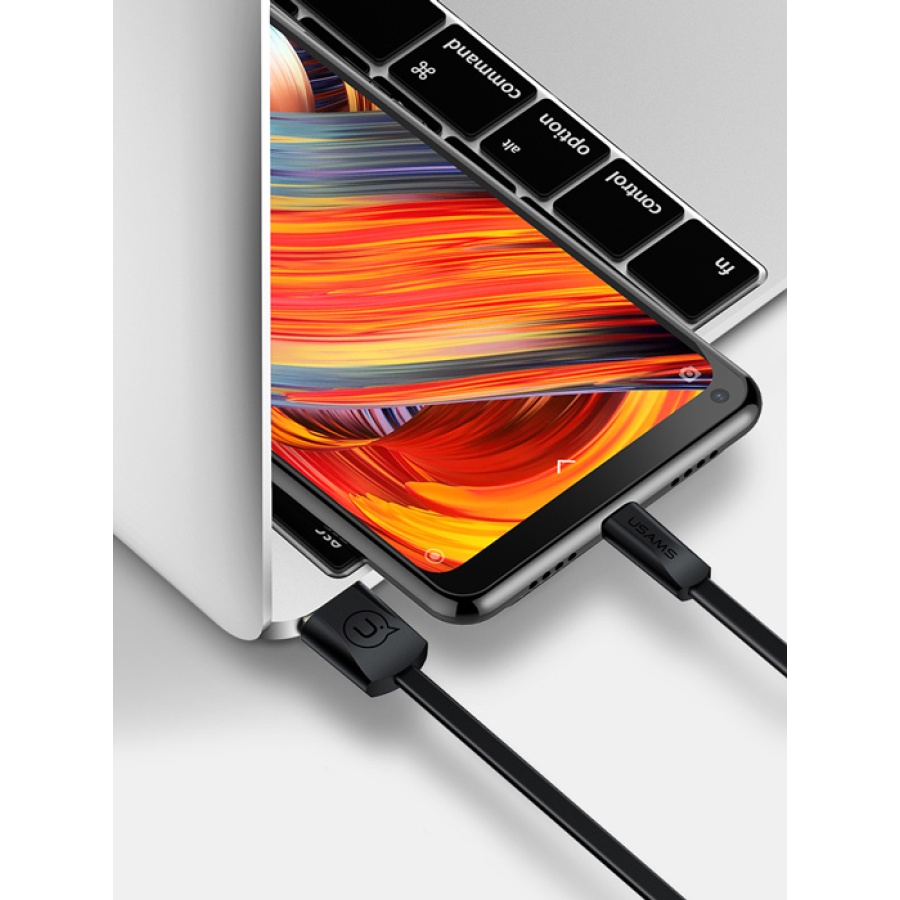 USAMS Καλώδιο USB σε USB-C US-SJ200, 10W, 1.2m, μαύρο - Image 2