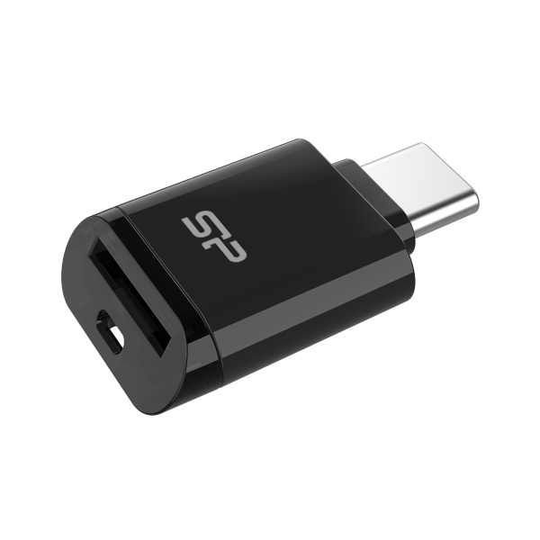 SILICON POWER card reader C200 για micro SD, USB-C, USB 3.2, 180/165MBps, μαύρο