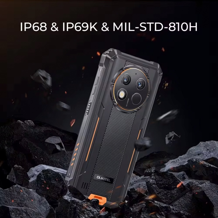 OUKITEL smartphone WP28E, 6.52", 4/64GB, 10600mAh, IP68/IP69K, μαύρο - Image 3