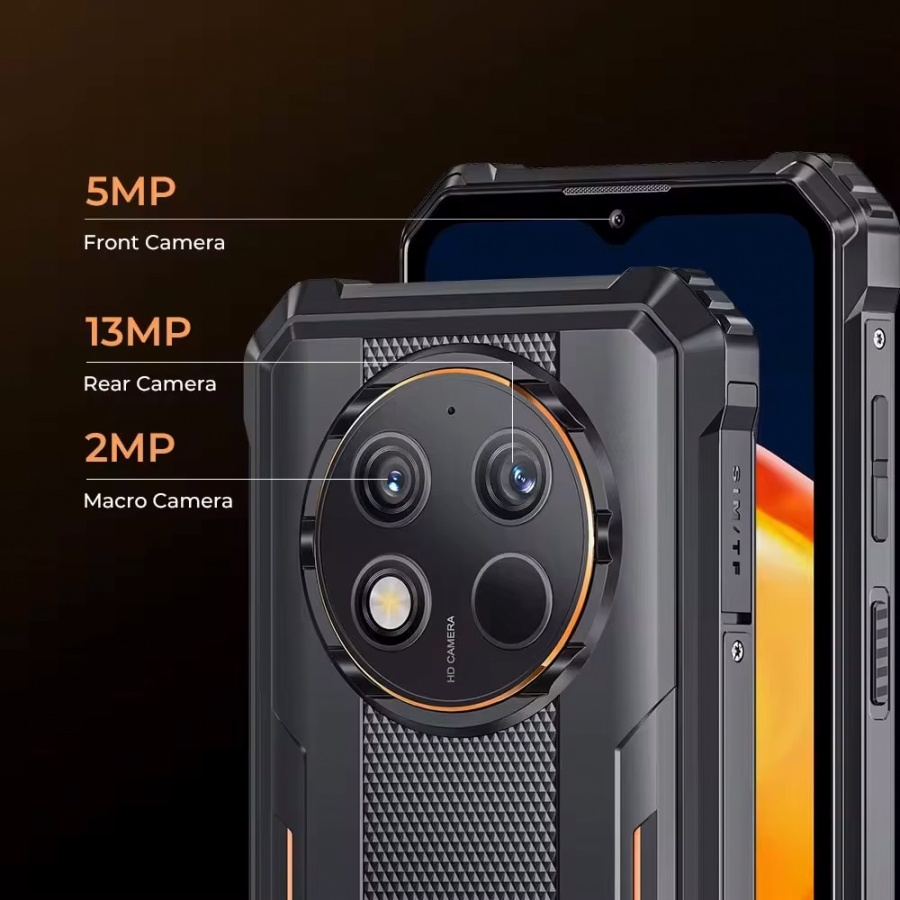 OUKITEL smartphone WP28E, 6.52", 4/64GB, 10600mAh, IP68/IP69K, μαύρο - Image 4