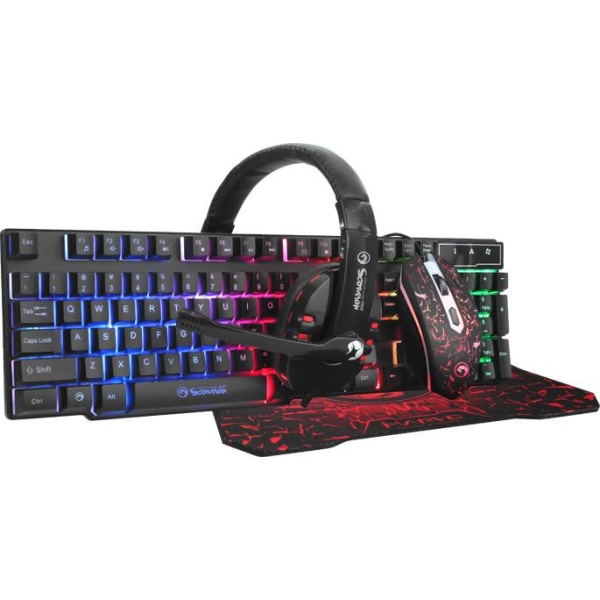 MARVO CM370 GAMING SET, ΠΛΗΚΤΡΟΛΟΓΙΟ+ΠΟΝΤΙΚΙ+MOUSEPAD+ΑΚΟΥΣΤΙΚΑ