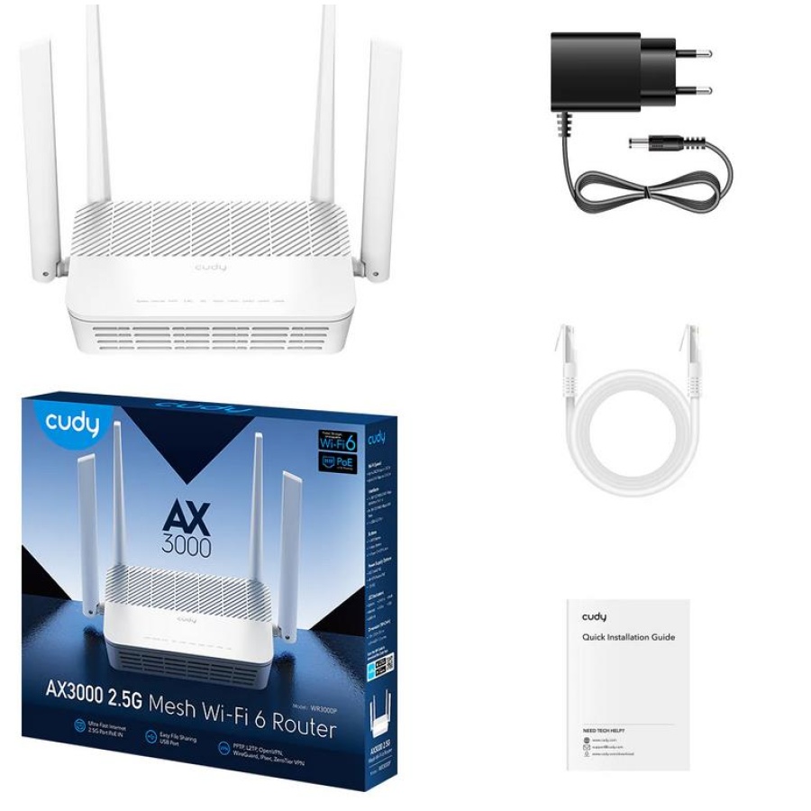 CUDY AX3000 2.5G WI-FI 6 MESH POE ROUTER - Image 3