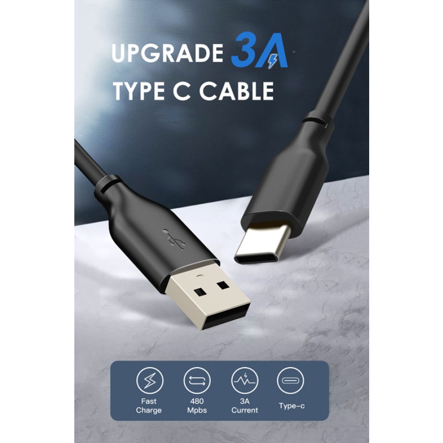 CABLETIME καλώδιο USB-C σε USB CT-CMAMN1, 3A, 480Mbps, 2m, μπλε - Image 2