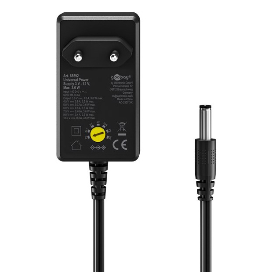 GOOBAY επιτοίχιος φορτιστής 65592, 3V-12V, 3.6W, 12 tips - Image 3