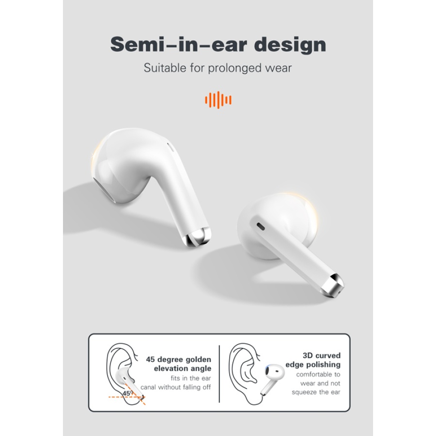 LDNIO earphones με θήκη φόρτισης T03, True Wireless, HiFi, Φ13mm, μαύρα - Image 3