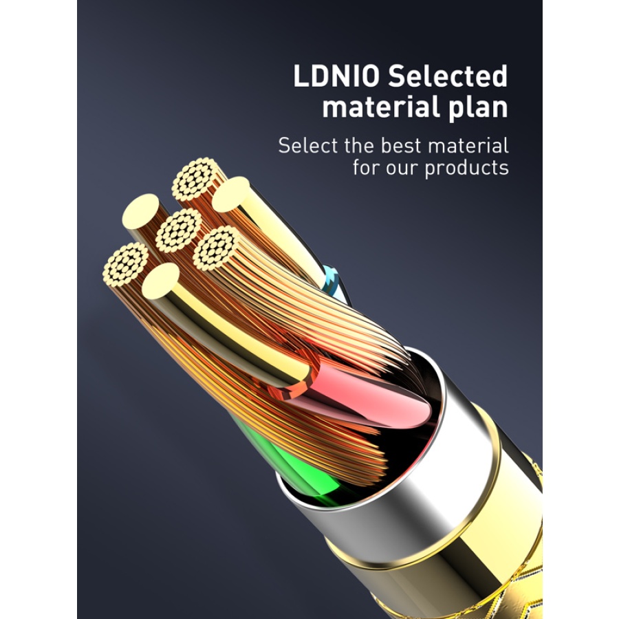 LDNIO καλώδιο Lightning σε USB-C LC651I, 30W, 1m, χρυσό - Image 4