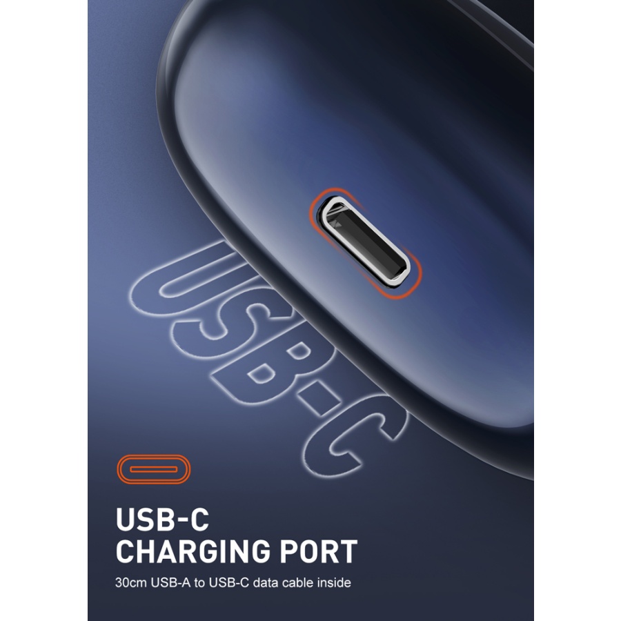 LDNIO earphones με θήκη φόρτισης T09, OWS, Φ10mm, 35/400mAh, μπλε - Image 6