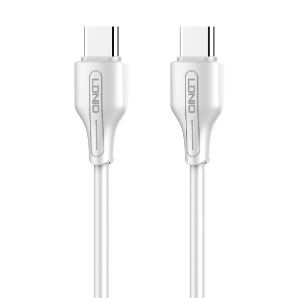 LDNIO καλώδιο USB-C σε USB-C LC122C, 65W PD, 2m, λευκό