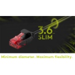 GOOBAY καλώδιο δικτύου 71547, CAT 6 U/UTP, slim, copper, 250MHz, 0.15m, μαύρο - Image 2