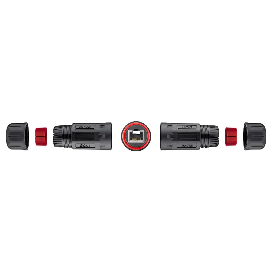 GOOBAY αδιάβροχος σύνδεσμος RJ45 Cat 6 79566, IP68, μαύρο - Image 4