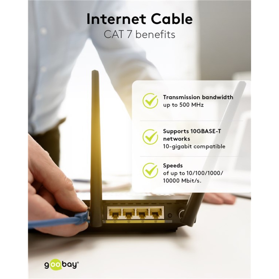 GOOBAY καλώδιο δικτύου 91612, CAT 7 S/FTP, copper, 500MHz, 3m, γκρι - Image 5